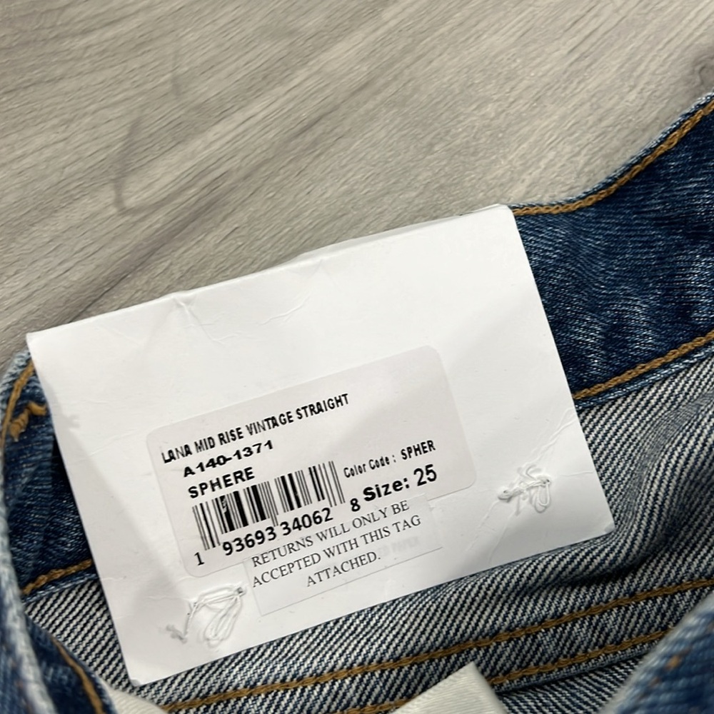 AGOLDE Lana Mid Rise Vintage Straight in Pattern - Picture 7 of 10